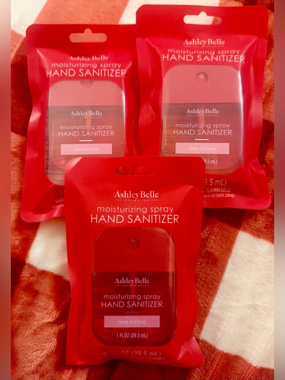 Rose Lychee Moisturizing Spray Hand Sanitizer - Red